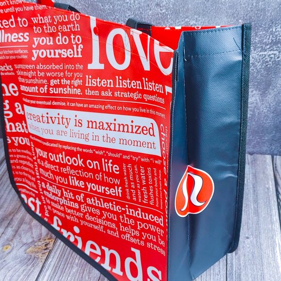 (3) Lululemon Large Manifesto Reusable Tote - Shopper/Gym/Yoga/Beach/Swim Bag - Picture 9 of 10